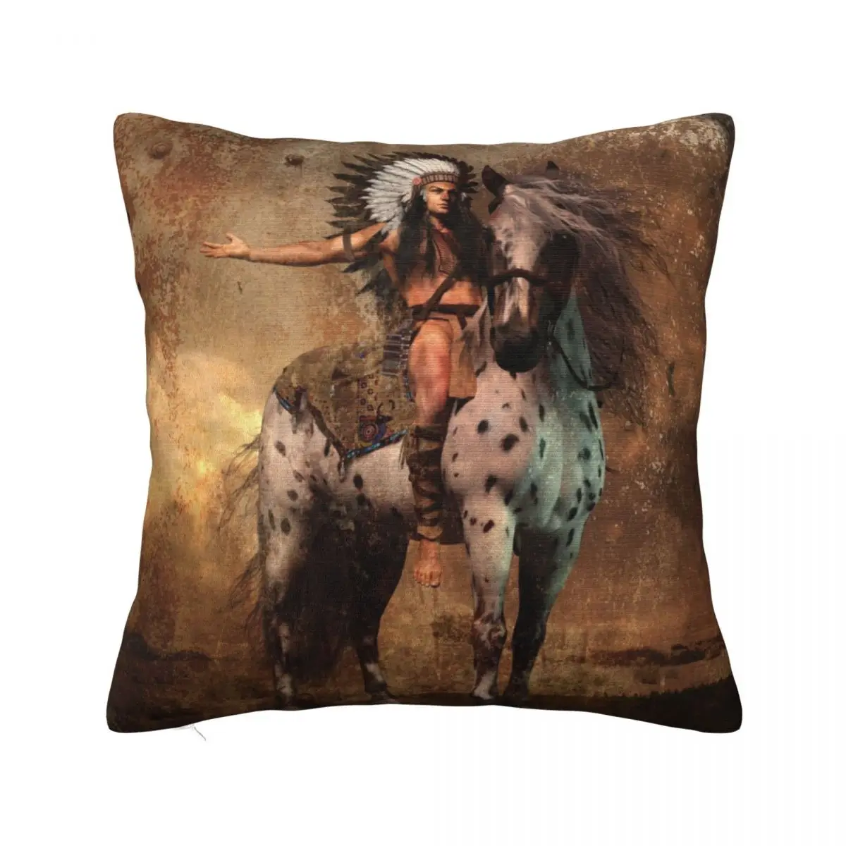 

Great Spirit Chief Throw Pillow pillow pillowcase Throw Pillow Covers Pillowcase Cushion