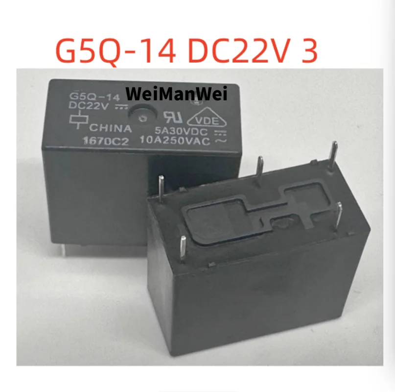 10개 새 원본 5핀 10A 릴레이 G5Q-1/14-Eu/Ha-7 Dc12V/22V/24V 33Fc