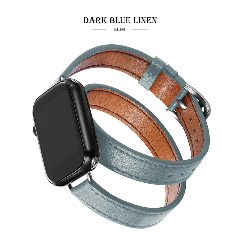 Premium Leather Strap Replacement for Apple Watch - Elegant and Durable Bracelet Accessory