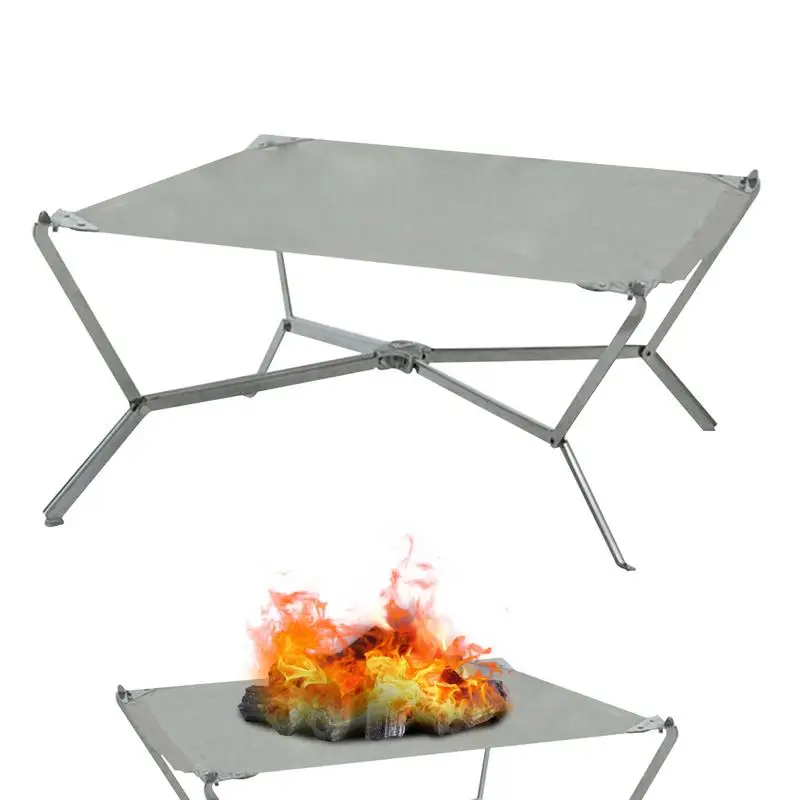 

Stainless Steel Portable Foldable BBQ Grill For Camping Picnics And Fishing Compact And Sturdy Outdoor Cooking Equipment