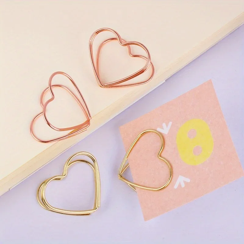 10pcs Double Heart Shape Metal Memo Holder Table Placecard Holder Photo Clip Card Stand Wedding Banquet Heart Message