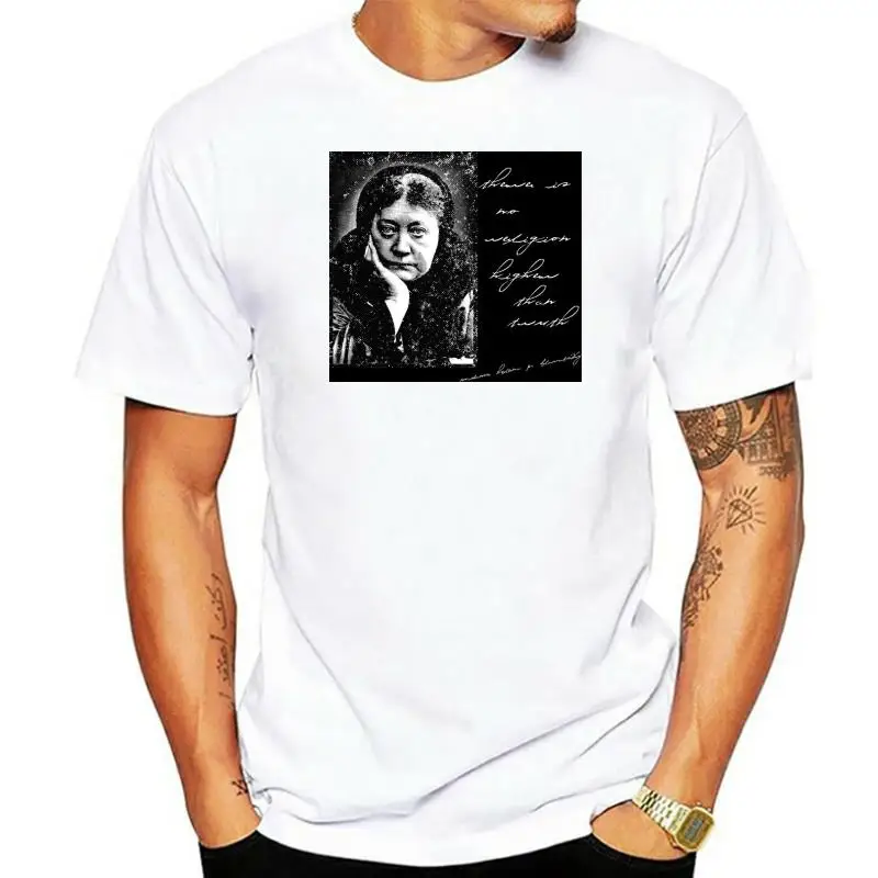 

2022 New Short Sleeve Casual Madame Helena Blavatsky t-shirt Theosophical Society New Age unique t-shirt. custom t shirts