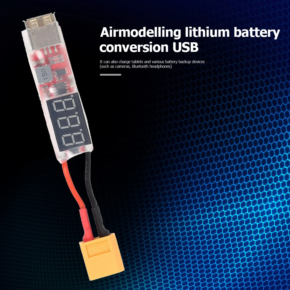 2S-6S 리포 리튬 배터리 충전기 변환기 출력 5V XT60 플러그-USB 충전기 변환기 어댑터(휴대폰용) USB 팬