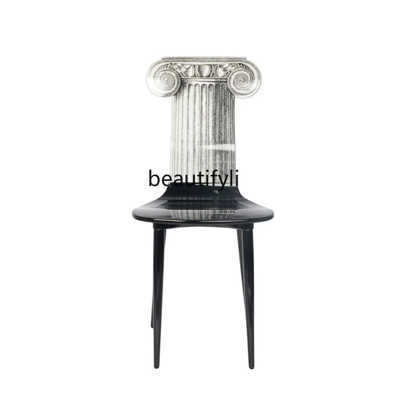 

High-End Series Art Minimalist Dining Chair Light French Bed & Breakfast Large Flat Floor Refined Personalized Roman Chair
