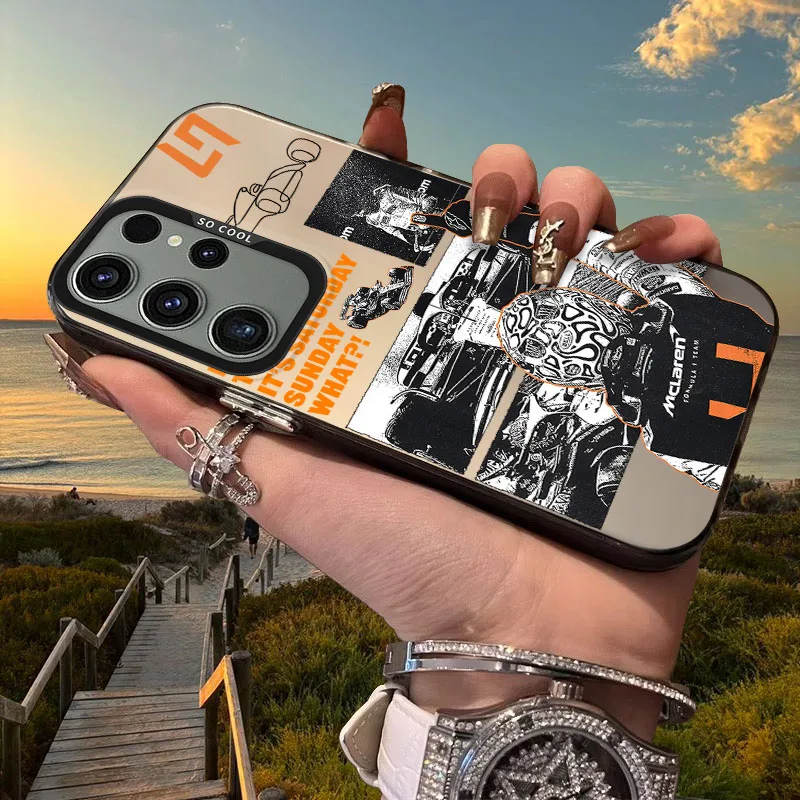 L-Lando N-Norris Frosted Acrylic Phone Case Cover