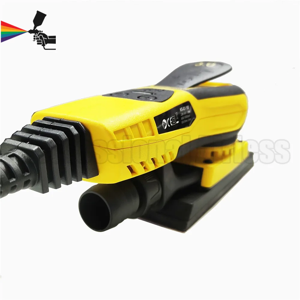HYVST 70x198mm Square Electric Orbital Sander Woodworking Drywall 3mm Eccentricity Car Polishing Brushless Motor Grinder Tool