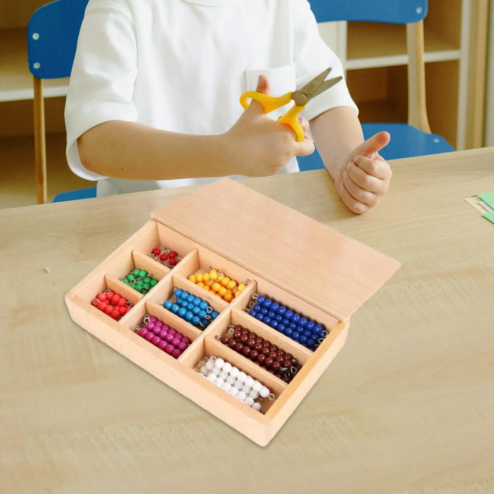 Math Learning Toy Beads Counting Toy for Boys Girls Children Preschool