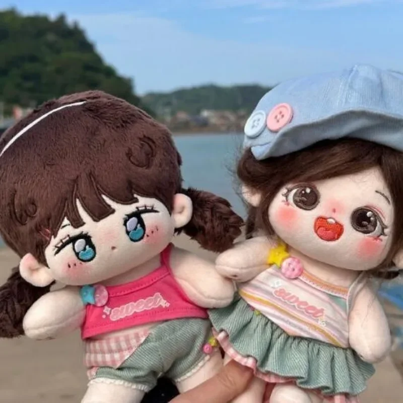 20cm cotton doll clothing skirt+tank top dopamine doll clothing matching 2