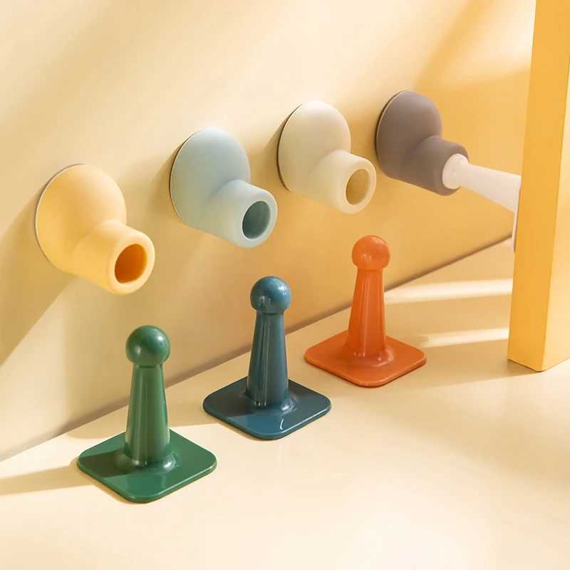 Creative Mute Door Stoppers Wall Protection Safety Shock Absorber Door Handle Shoe Shape Bumpers Security Wall Protectors silicone door stopper door stopper bumpers door stopper silicone rubber bumpers