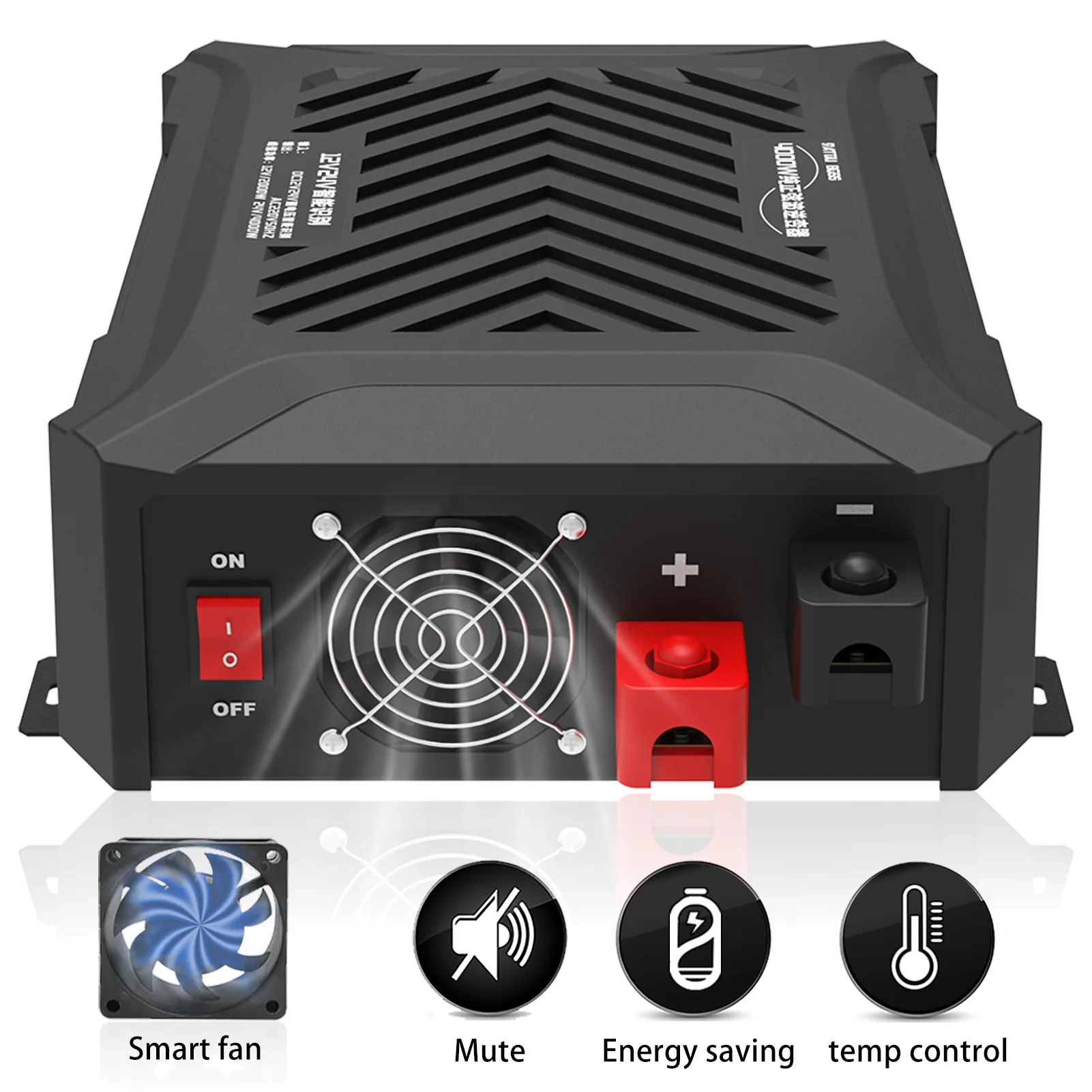 DATOU BOSS Pure Sine Wave Inverter 12v 24v 1200w 2300w Two Voltages Support dc ac Inverter 12v to 220v EU Peak Power 4000W