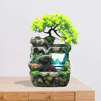 Fountain with Light Cascading Rockery Bonsai 1