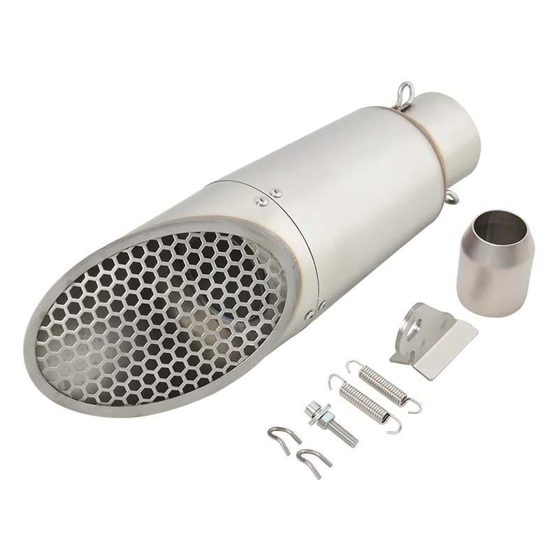Universal 51MM Motorcycle Grid Mesh Exhaust Escape Modify Muffler Pipe DB Killer For MT07 MT09 Z900 RC390 ZX4R S1000RR Stainles - Image 6