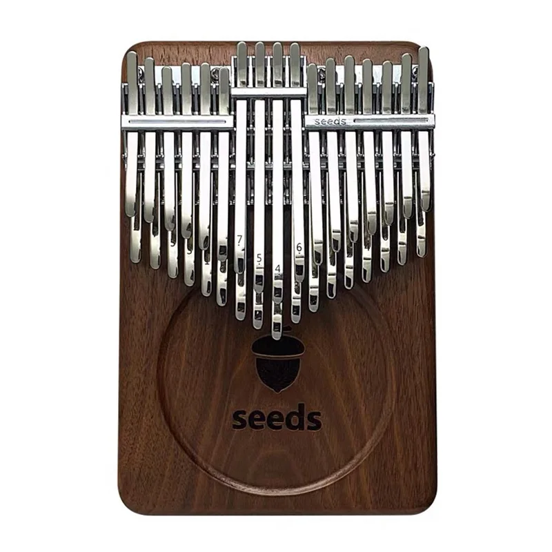 34 Tasti Kalimba Thumb Piano Black Walnut B / C Tone Double-Layer Professional Kalimba Finger Piano Strumento Per Principianti
