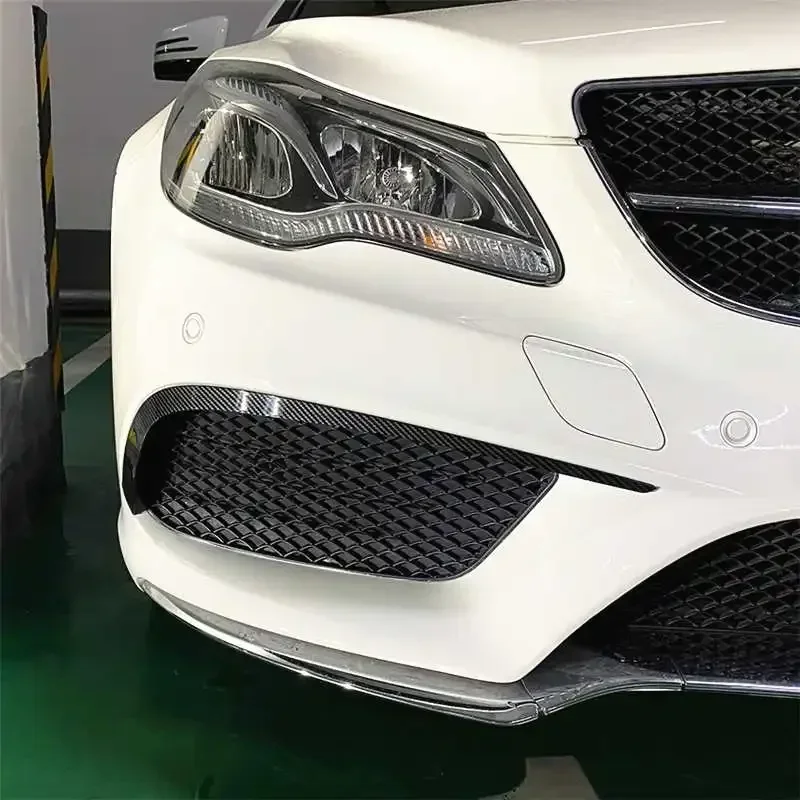 

2x Car Front Bumper Splitter Vent Flaps Frame Grille Decorative Trims For Mercedes-Benz E-Class Coupe C207 AMG Line 2013-2016