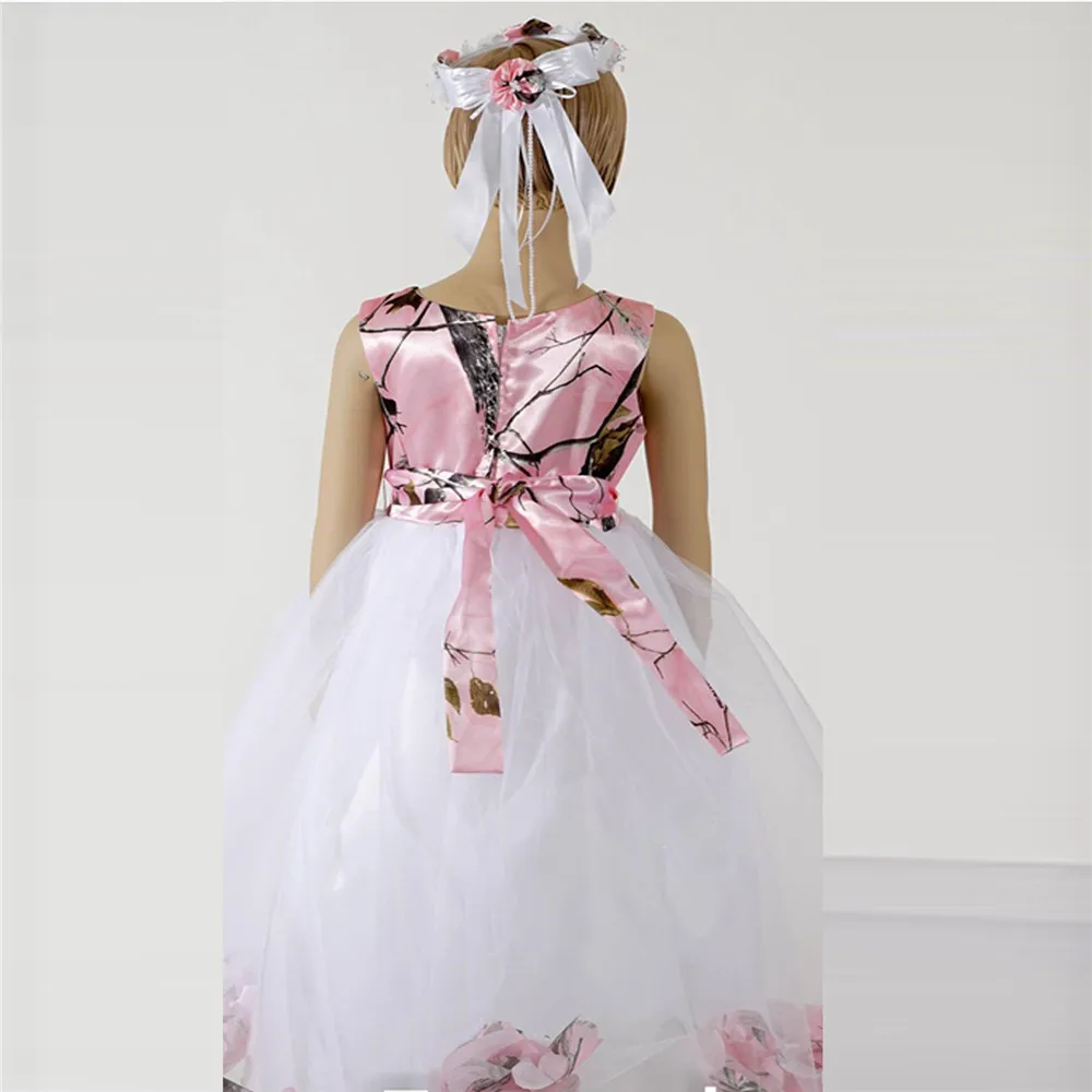 Pink Camo Flower Girl Dresses