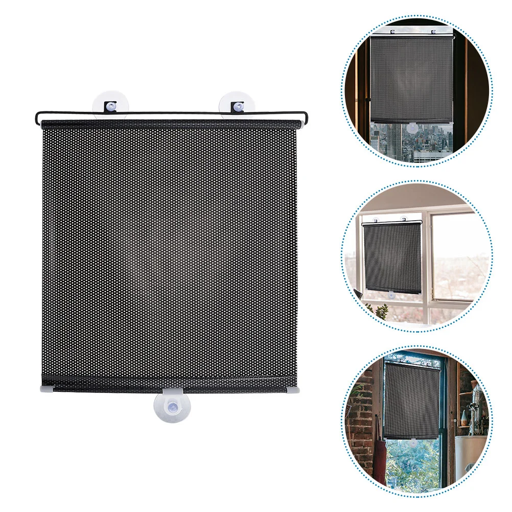 

Window Wear-Resistant Room Curtain Nail-Free Cover Sun No Punching Blocking Balcony Roller Blinds With Suction Cups