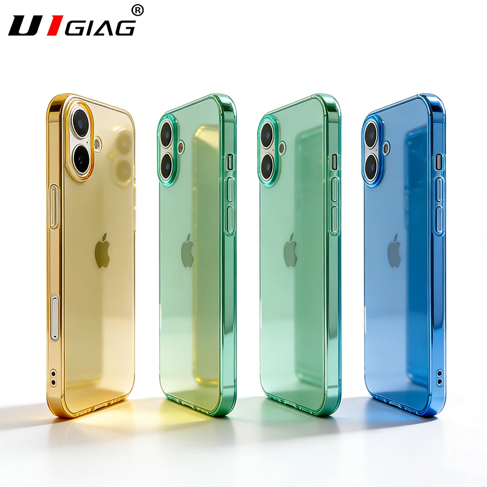 Luxury Transparent Colorful Soft TPU Case - Ultra Thin Candy Color Clear Shell