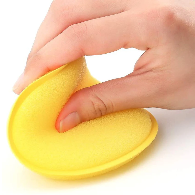 자동차 라운드 왁싱 광택 왁스 폼 스폰지 어플리케이터 패드, 10cm 블랙 클리닝 스폰지, 깨끗한 와셔, 자동차 세척 도구, 20 개