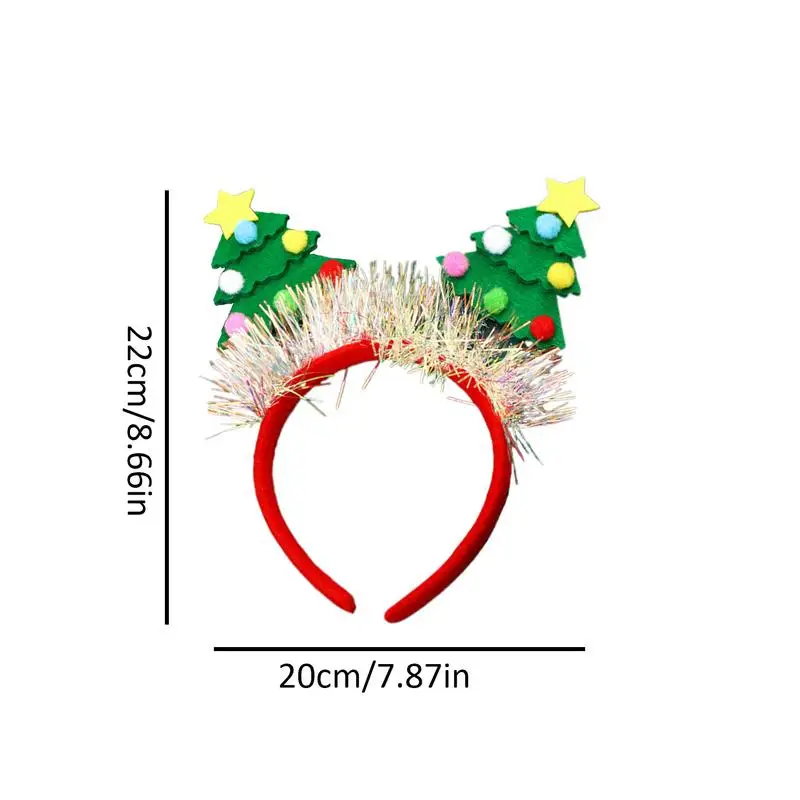 Christmas Headbands Christmas Tree Sequin Hair Hoops For Cosplay Decorative Hair Hoops For Party Family