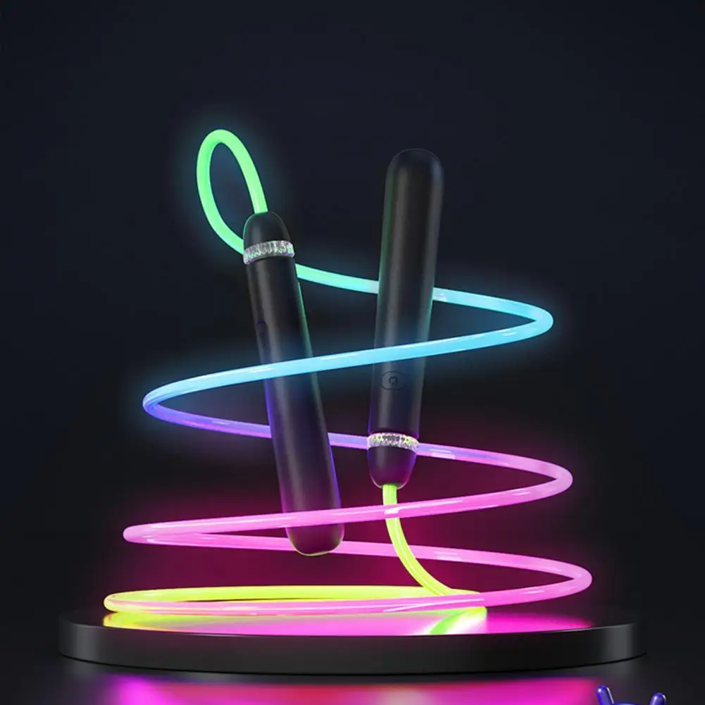 Child-friendly jump rope color changing Led jump rope for fitness training tangle-free Usb rechargeable skipping for kids