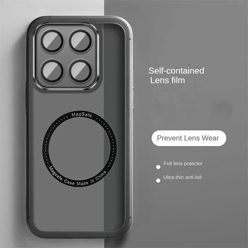 Shockproof Clear Silicone Case with Lens Protection and Wireless Charging
