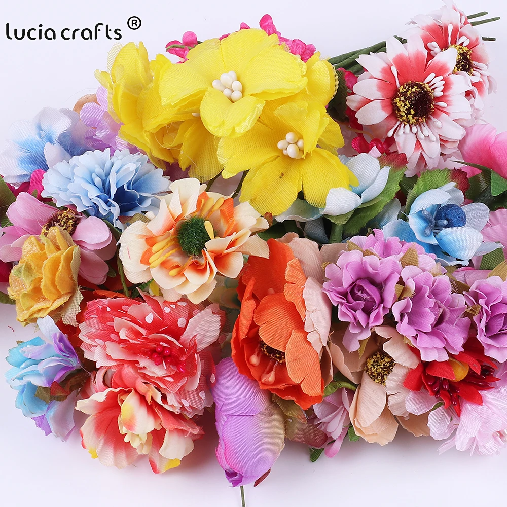 20bundleslotColorfulMixStyleSilkArtificialFlowersFakeRose