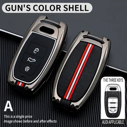 Premium Car Key Fob Cover with Keychain - Sleek and Durable Design (Grey Shell)