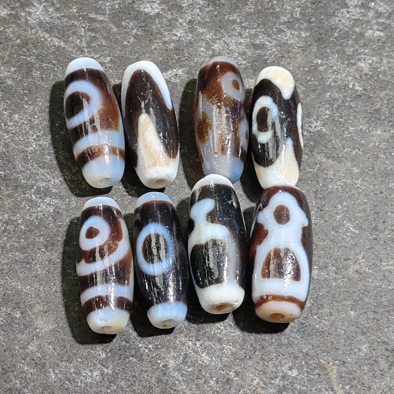 

Xizang Agate Dzi3 Eyes Tiger Tooth Aquarius and Other Totem Heavenly Beads Necklace Pendant DIY Accessories