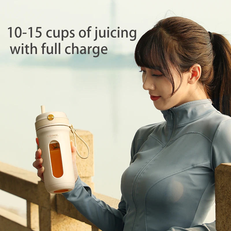350ML Electric Juicer Portable Smoothie Blender USB Rechargeable Traveling Fruit Juicer Cup MiniJuicerMaker BlenderCup forSports 2