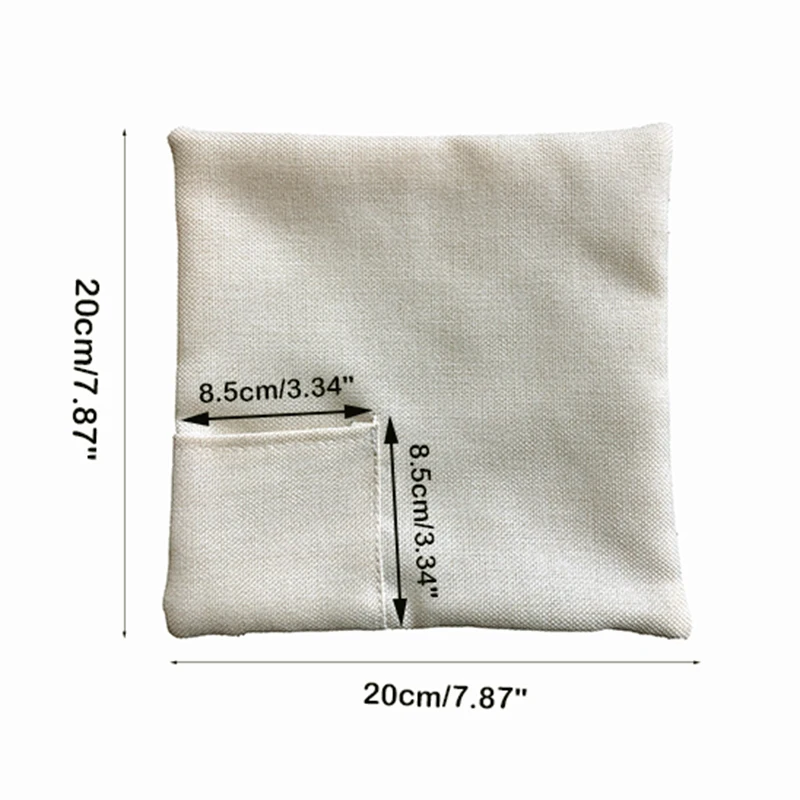 CALCA 10pcs Sublimation Plain White Pillow Case Blanks Throw Pillow Covers  Cushion Cover with Zipper for Sofa Couch Chair Bed 