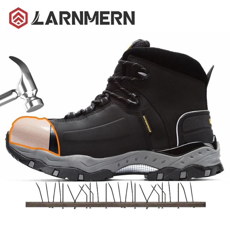 Safety Shoes Safety Boots Anti-static Waterproof Steel Toe Genuine Leather Punctureproof Construction