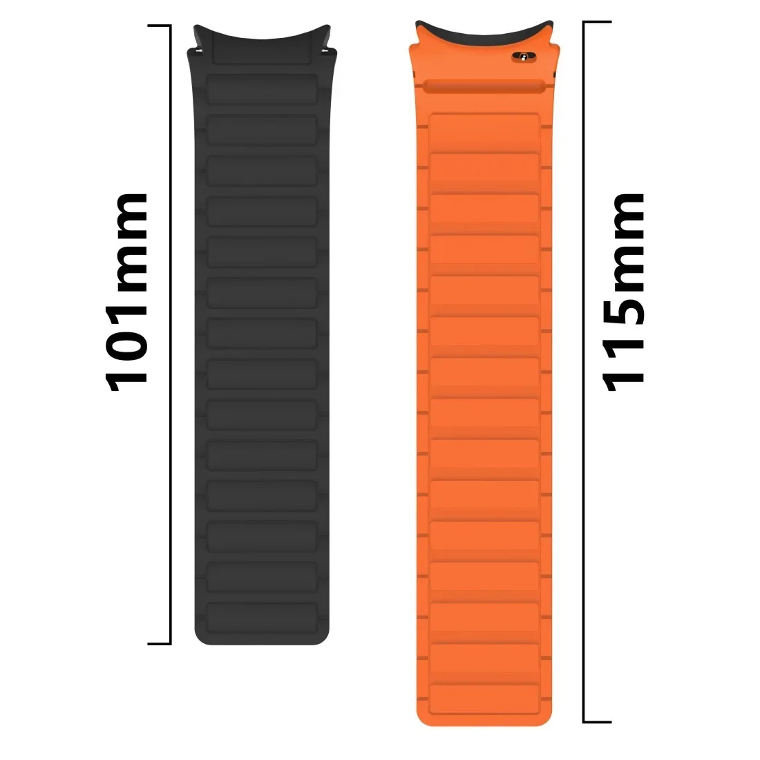 Silicone Magnetic No-Gap Sport Watch Strap Bracelet