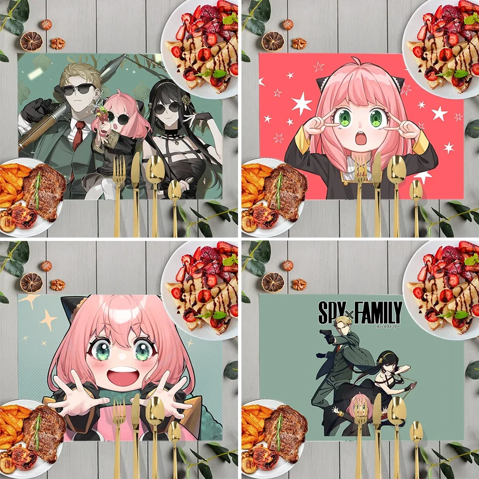 Japanese Anime Spy X Family Print Table Mats Harajuku Anya
