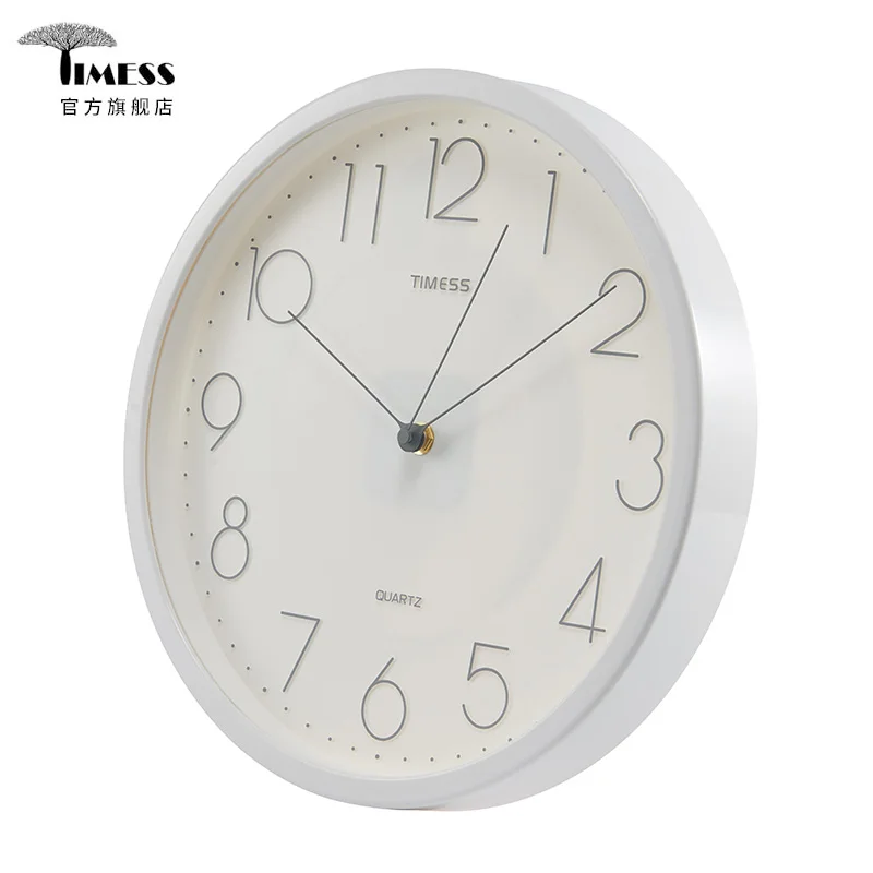 White Metal Wall Clock Minimalist Hidden Stash Style 3  