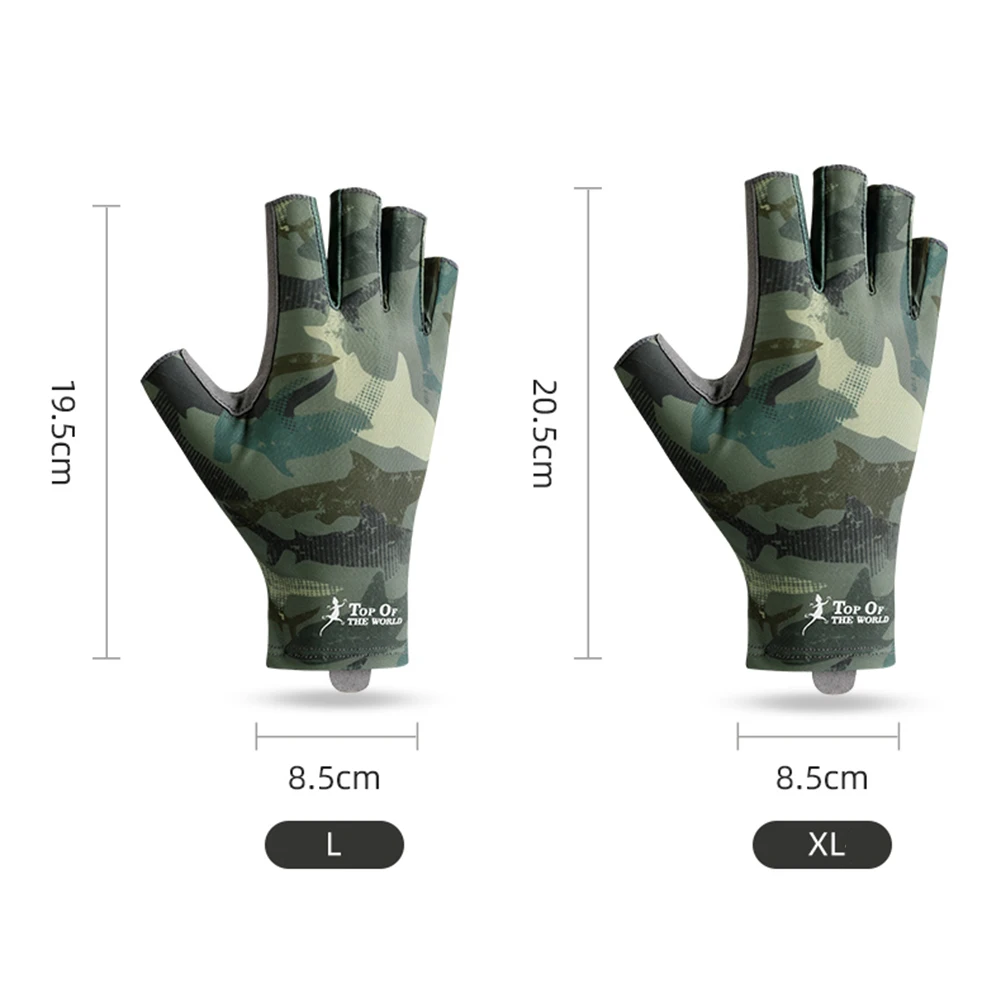 Fingerless Fishing Gloves Half Finger Anti-slip Quick-drying Sun