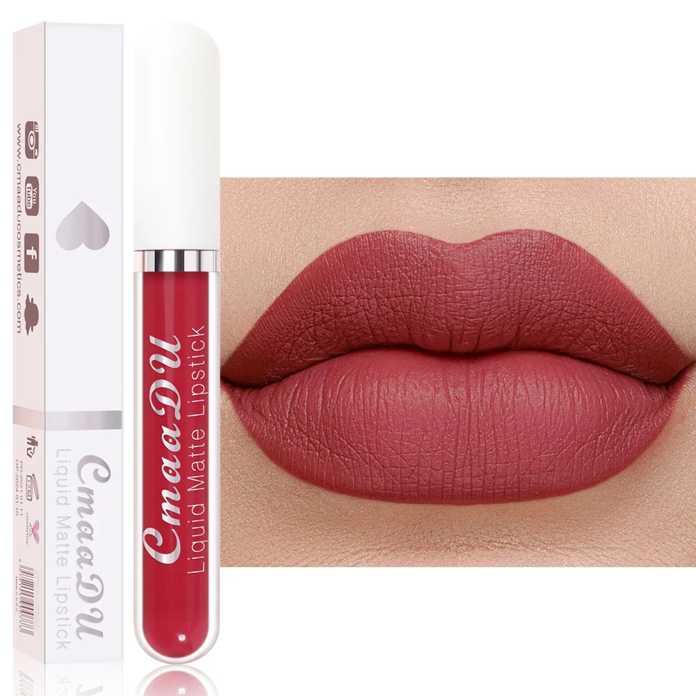 1pcs Matte Water Resistant Multi Color Liquid Lip Gloss Long Lasting Waterproof Velvet Sexy Red Lip Color For Women lip gloss