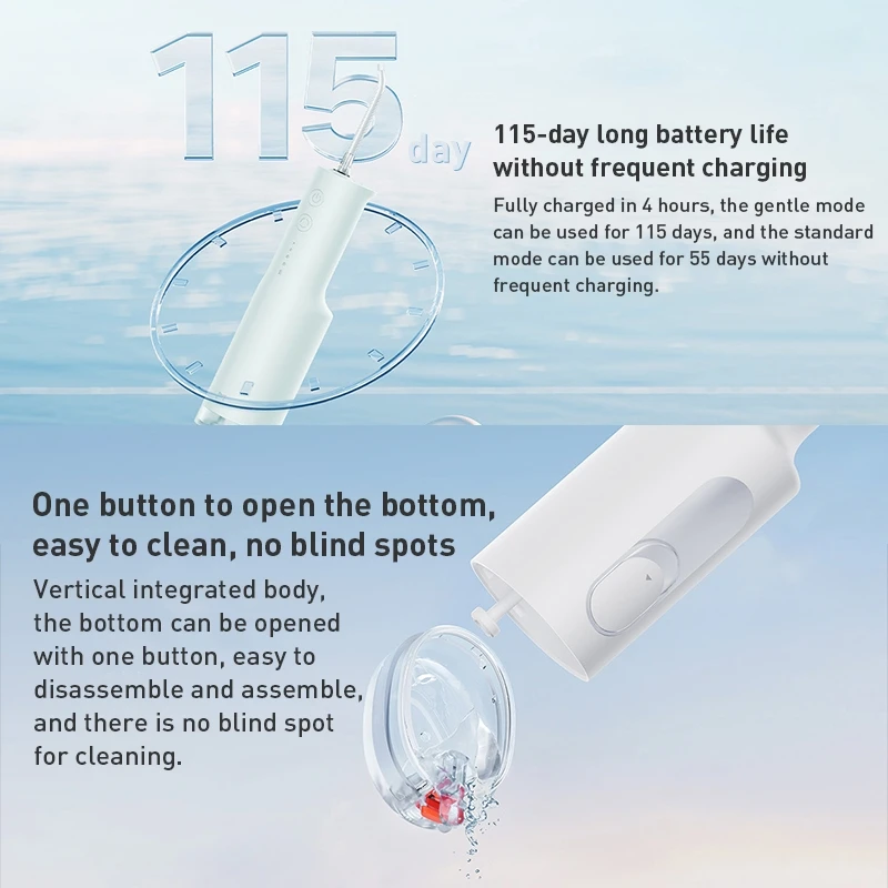 XIAOMI MIJIA Portable Oral Irrigator F300 Dental Water Jet Water Flosser Teeth Whitening Bucal Tooth Cleaner Waterpulse MEO703 oral irrigator