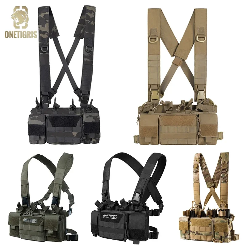 Onetigris Tactical Molle Chest Rigs X Harness Military Jpc Hunting Airsoft Magazine Pouch Tactical Plate Carrier Vest Equipment
