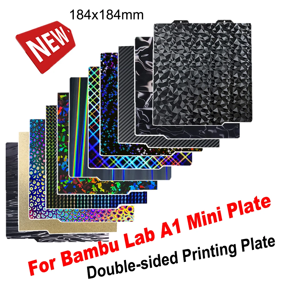 For Bambu Lab A1 Mini Build Plate Textured PEI Sheet PEO PET Carbon Fiber Spring Steel Sheet Plate for Bambulab Bamboo A1 Mini