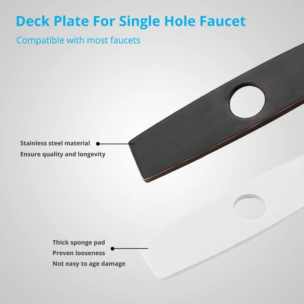 3-to-1 Kitchen Faucet Hole Cover Deck Plate Bathroom Kitchen Sink Faucet Hole Cover Deck Plate Escutcheo Faucet Accessories