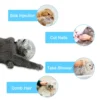 Cat Muzzle with 4Pcs Paw Cover Anti Bite Breathable Space Hood Cats Helmet Prevent Cats Small Dogs From Biting for Grooming 4