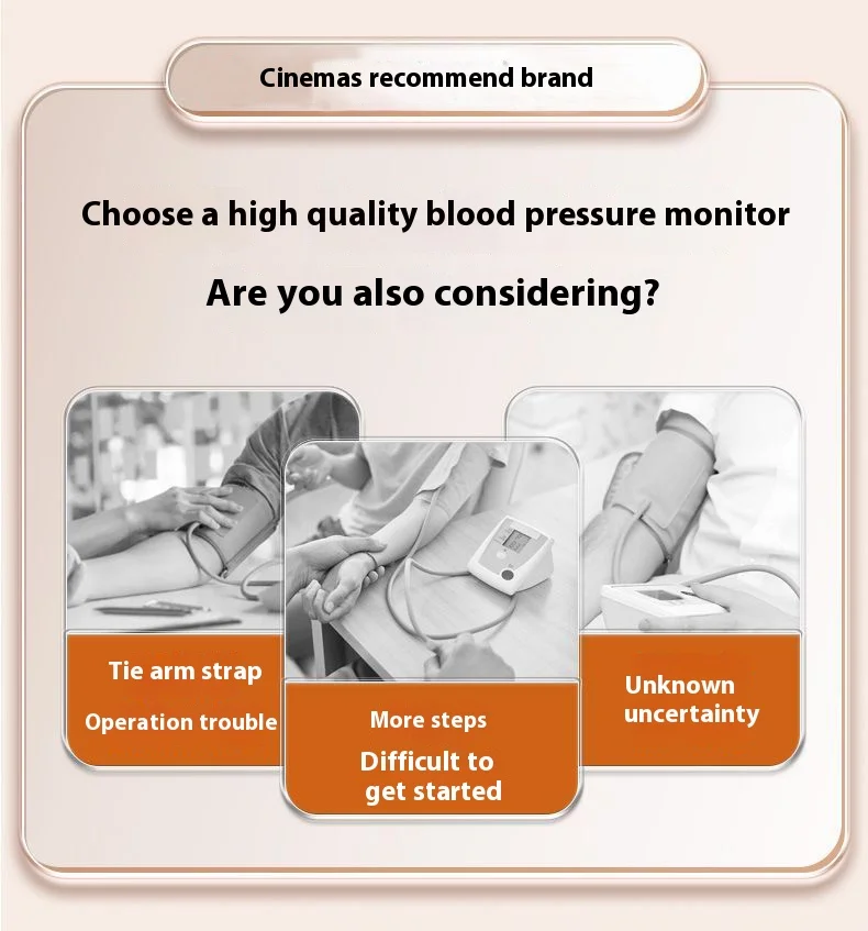 AiQUE Tunnel-Type Blood Pressure Monitor Digital Arm Tensiometer Medical Measure Device 198 Sets Memory Pressure Tonometer