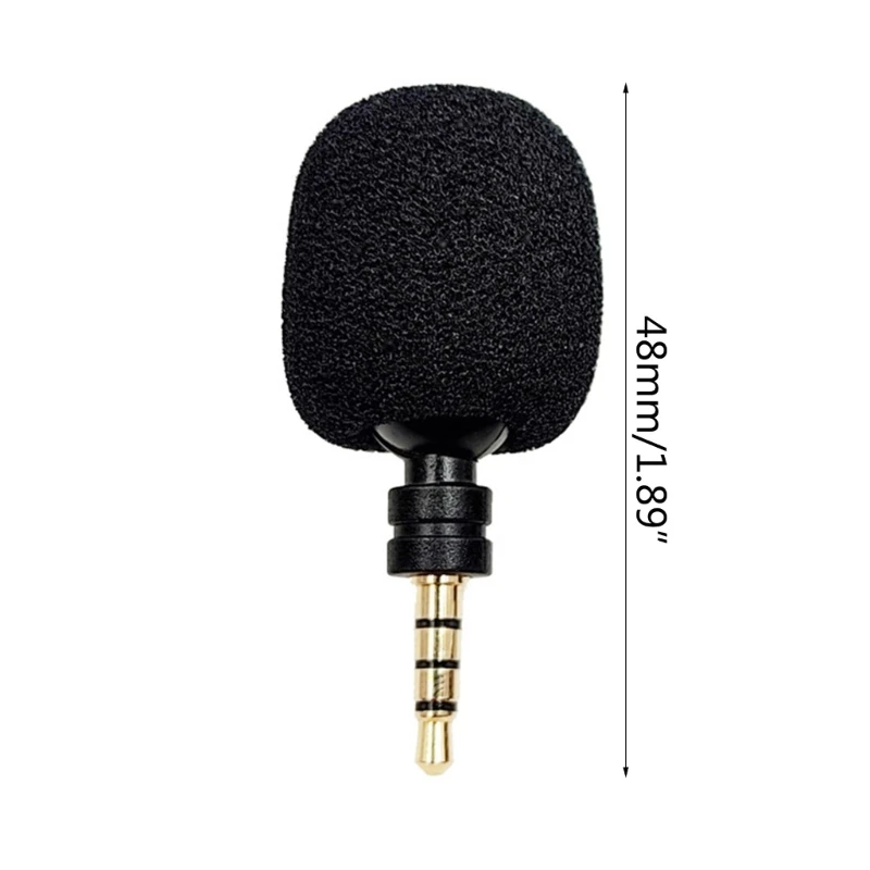 DX62 Portable Mini Microphone Mic 3.5mm Aux Mono / Stereo / 4 Pole Metal Capacitance Microphone for Mobile Phone Computer
