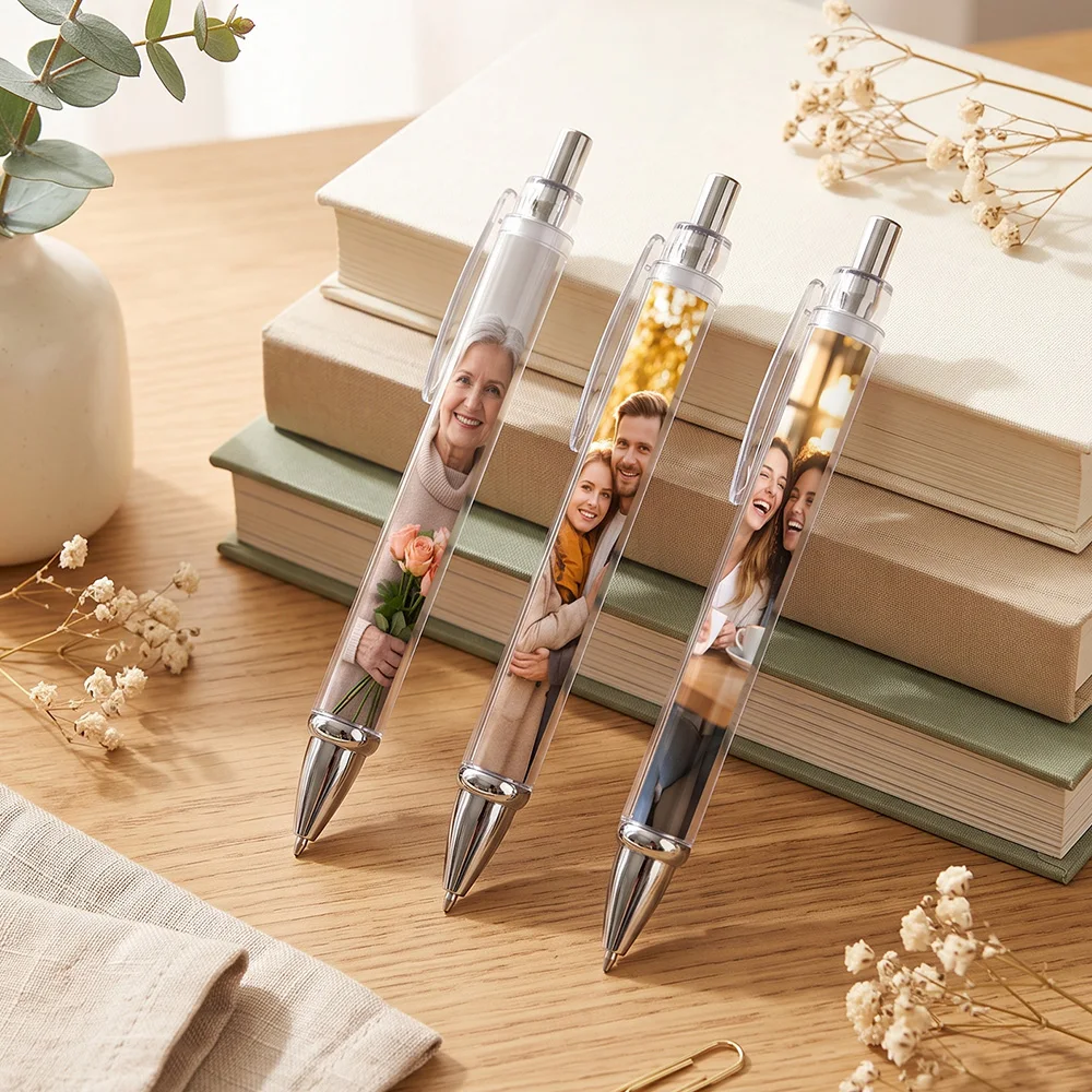 Customized Photo Insert Pen - Personalized Clear Ballpoint Pen