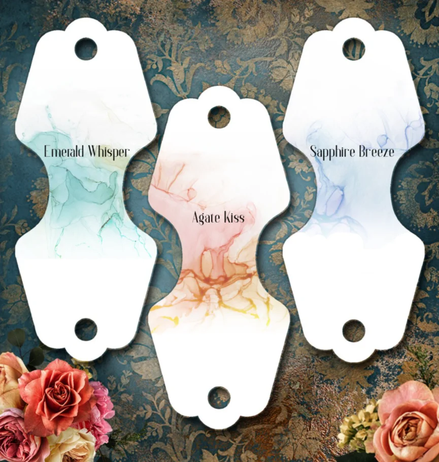 

50 цветов драгоценных камней • подвесные бирки • 1,75x4 дюйма • подвески для ожерелья • бирки для складывания • дисплей для ожерелья • бирка для браслета • браслет