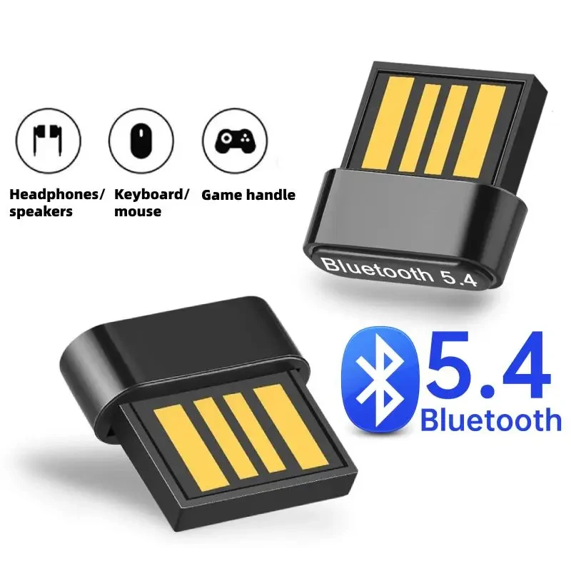 USB Bluetooth 5.4 Adapter Wireless Dongle Adapters Support Computer Laptop For Windows 11/10/8.1 Audio Transmitters