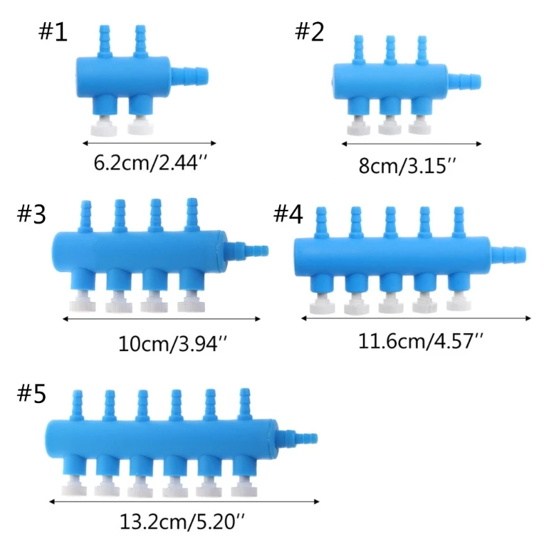 Plastic Control for Valve Aquarium 2/3/4/5/6 Way Air Line Connector Independent to Adjust Fish for Tank Air