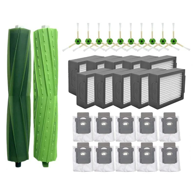 Fit For Irobot Roomba J7+ / J7 Main Brush Side Brush Hepa Filter Dust Bag Robot Vacuum Cleaner Replacement Parts 1Set