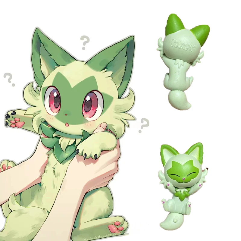 

TOMY pokemon Sprigatito Kawaii Аниме фигурки украшения игрушки коллекция девушка мальчик приз День Святого Валентина Рождество подарок