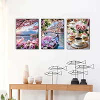 European Architecture 5D DIY Diamond Painting Kit Natural Landscape Full Diamond Mosaic Cross Stitch Kit Room Decoration Gift 2